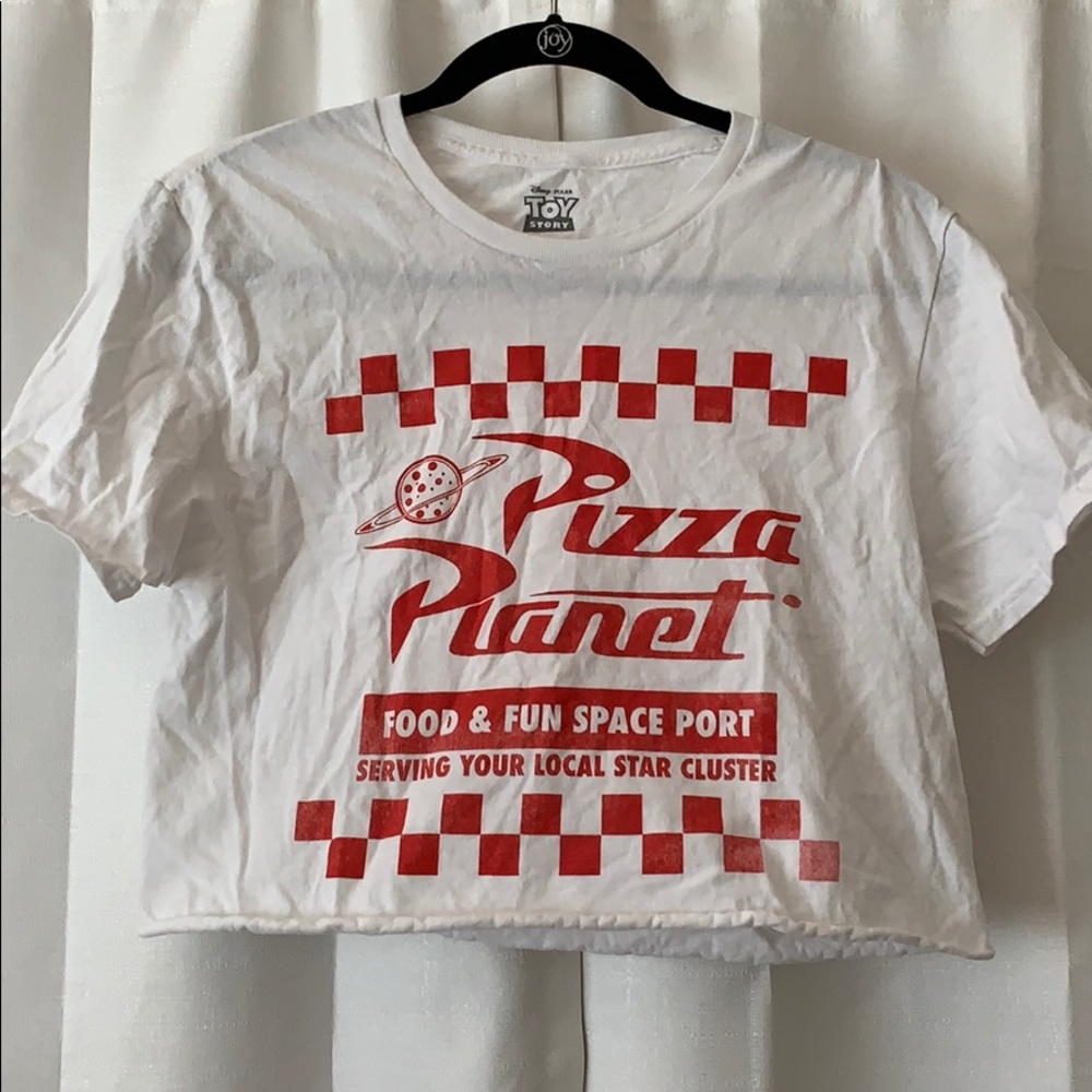 Toy Story Cropped Pizza Planet shirt